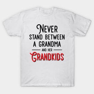 Never Stand Between A Grandma And Her Grandkids T-Shirt